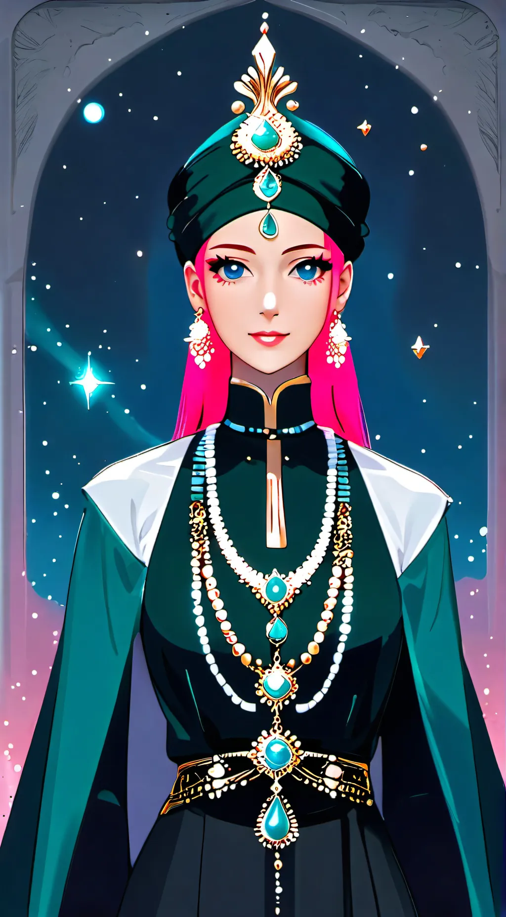 ai character: Genie Melody Harra background