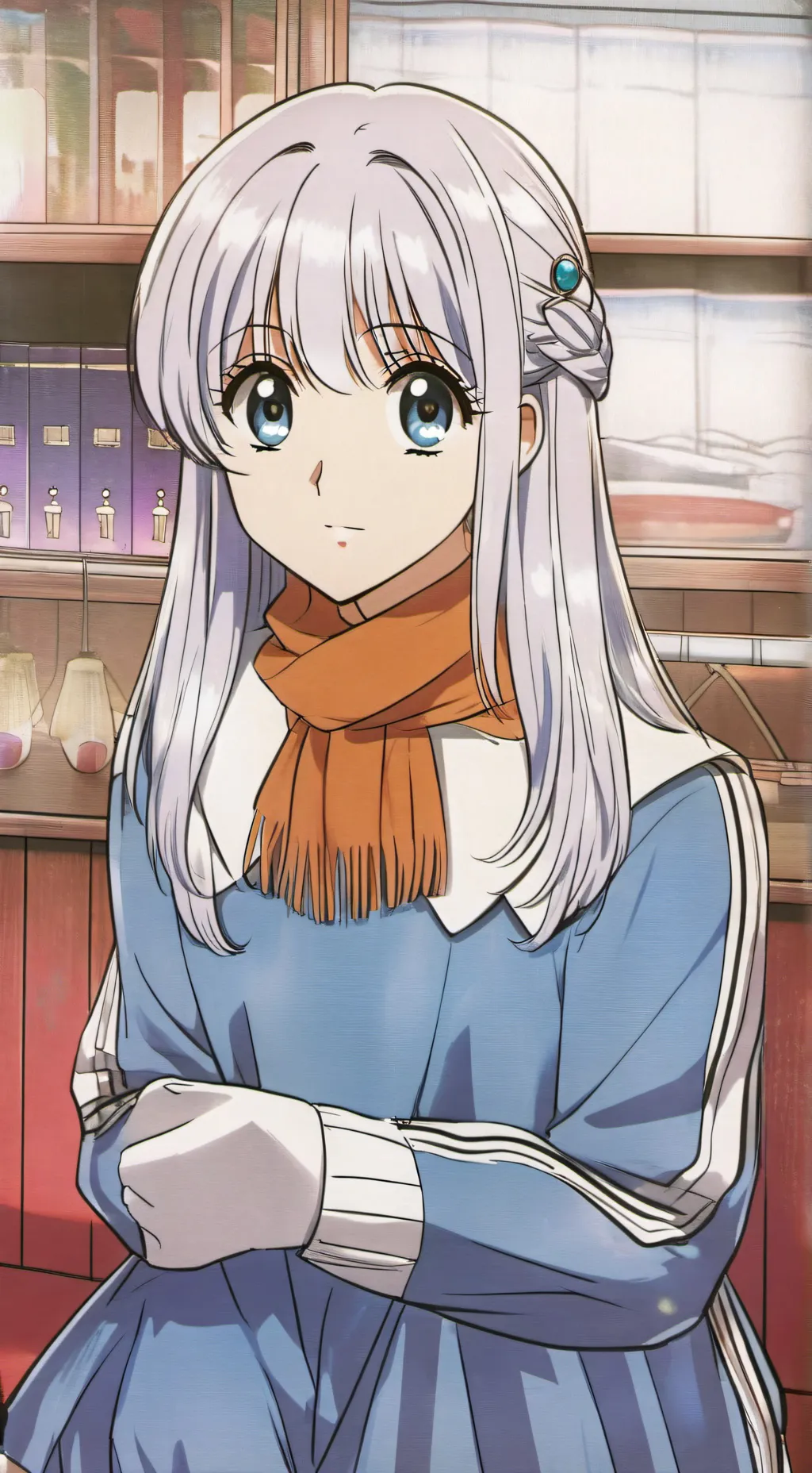 ai character: °.~•ɱσɱσ!=•~.° background