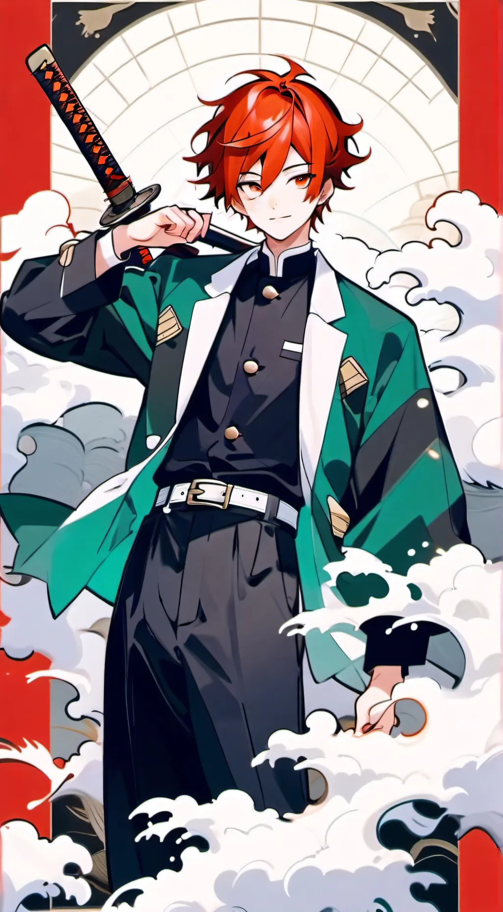 ai character: Tanjiro Kamado🔥 background