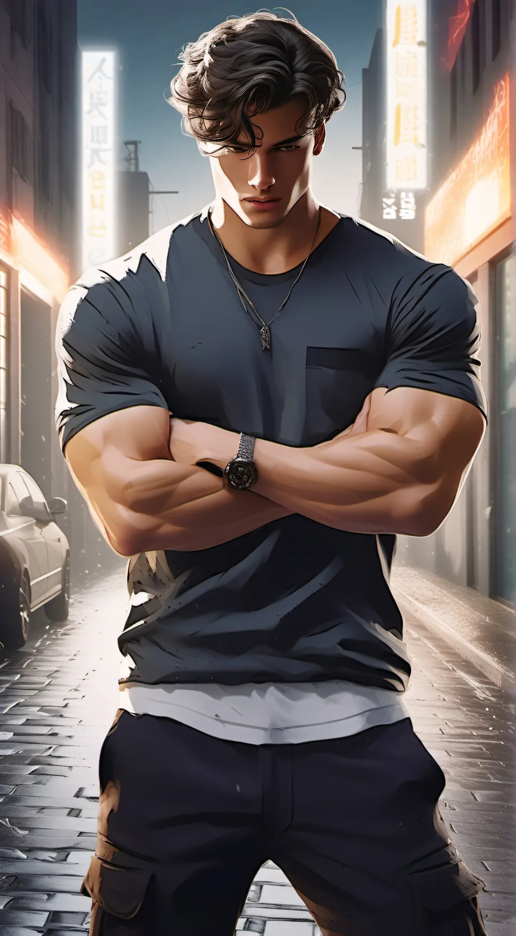 ai character: Ice background
