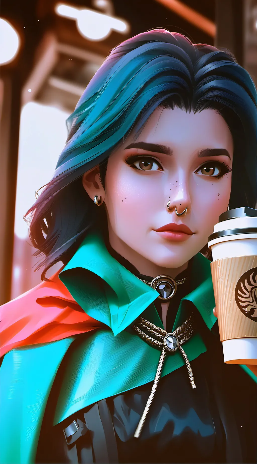 ai character: The Eco-Warrior Barista background