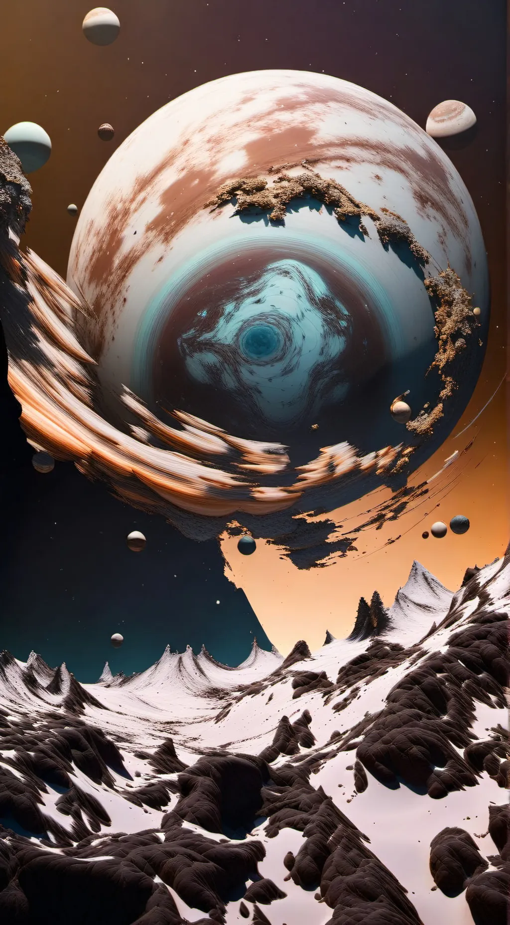 ai character: Solar balls background