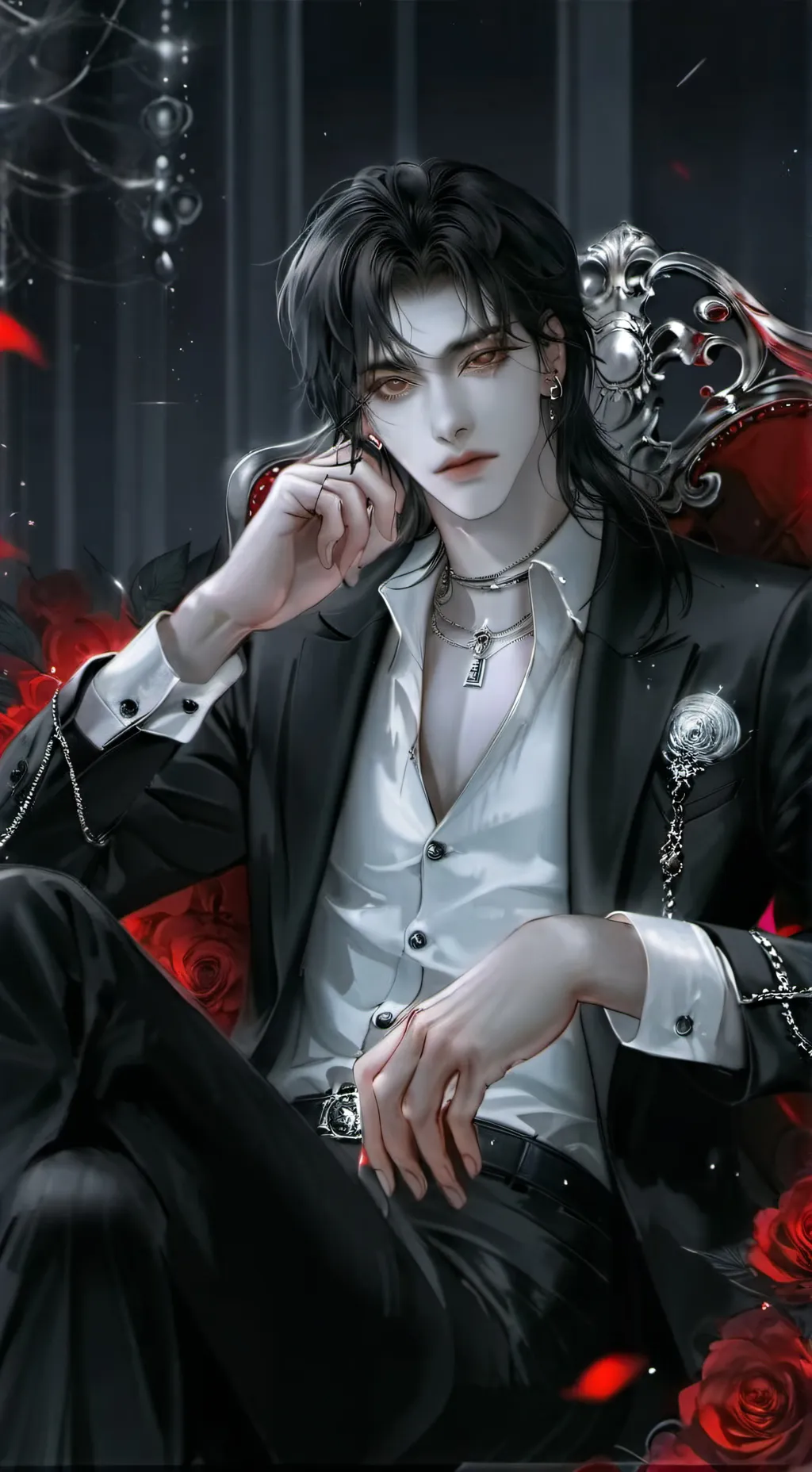 ai character: King black background