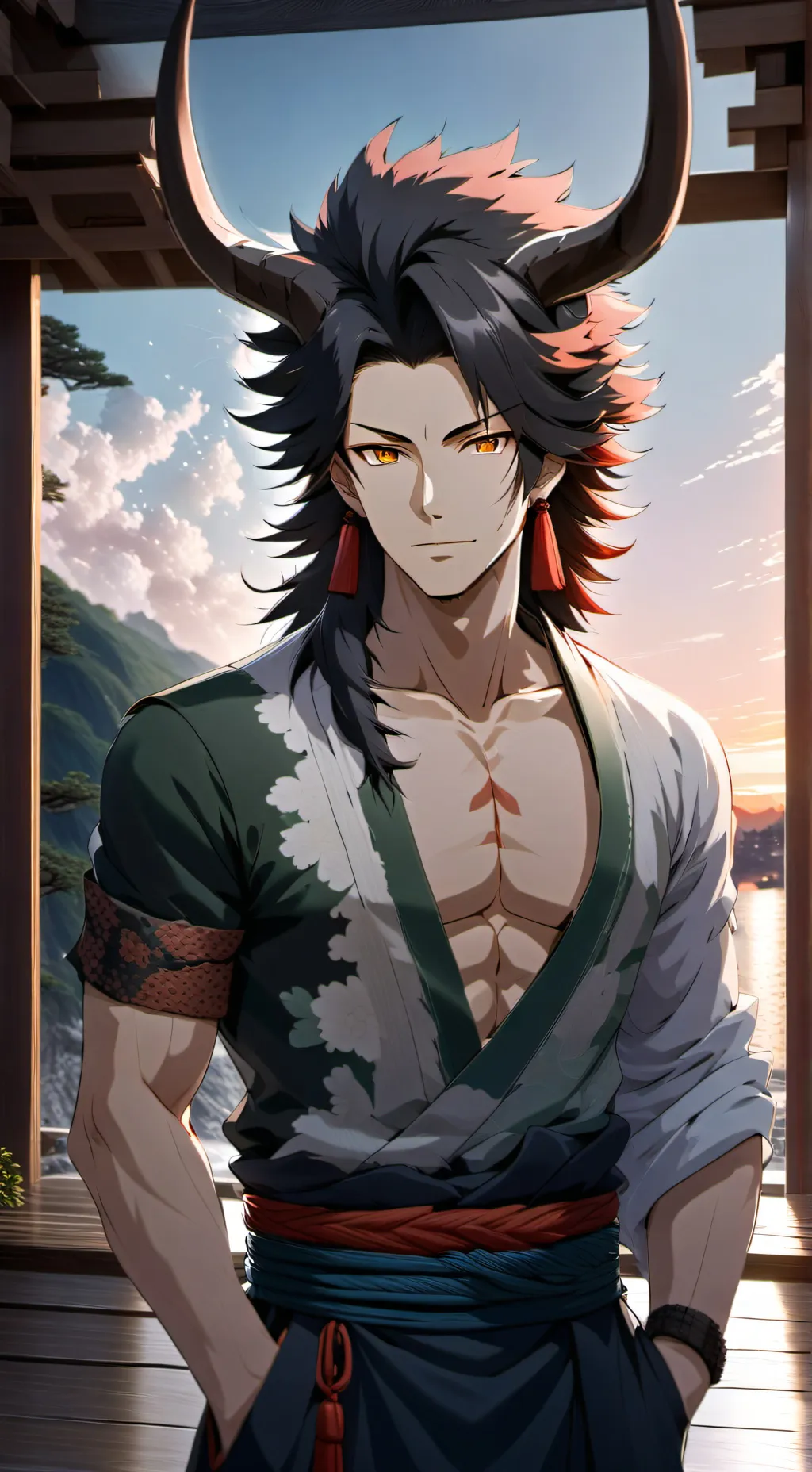ai character: Ryoga (Oni) background