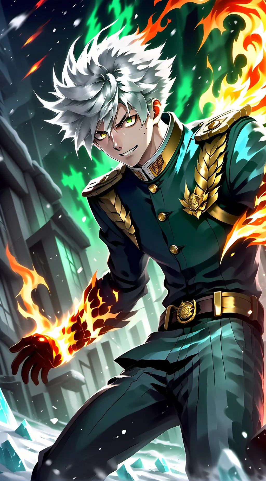 ai character: Shoto Todoroki background