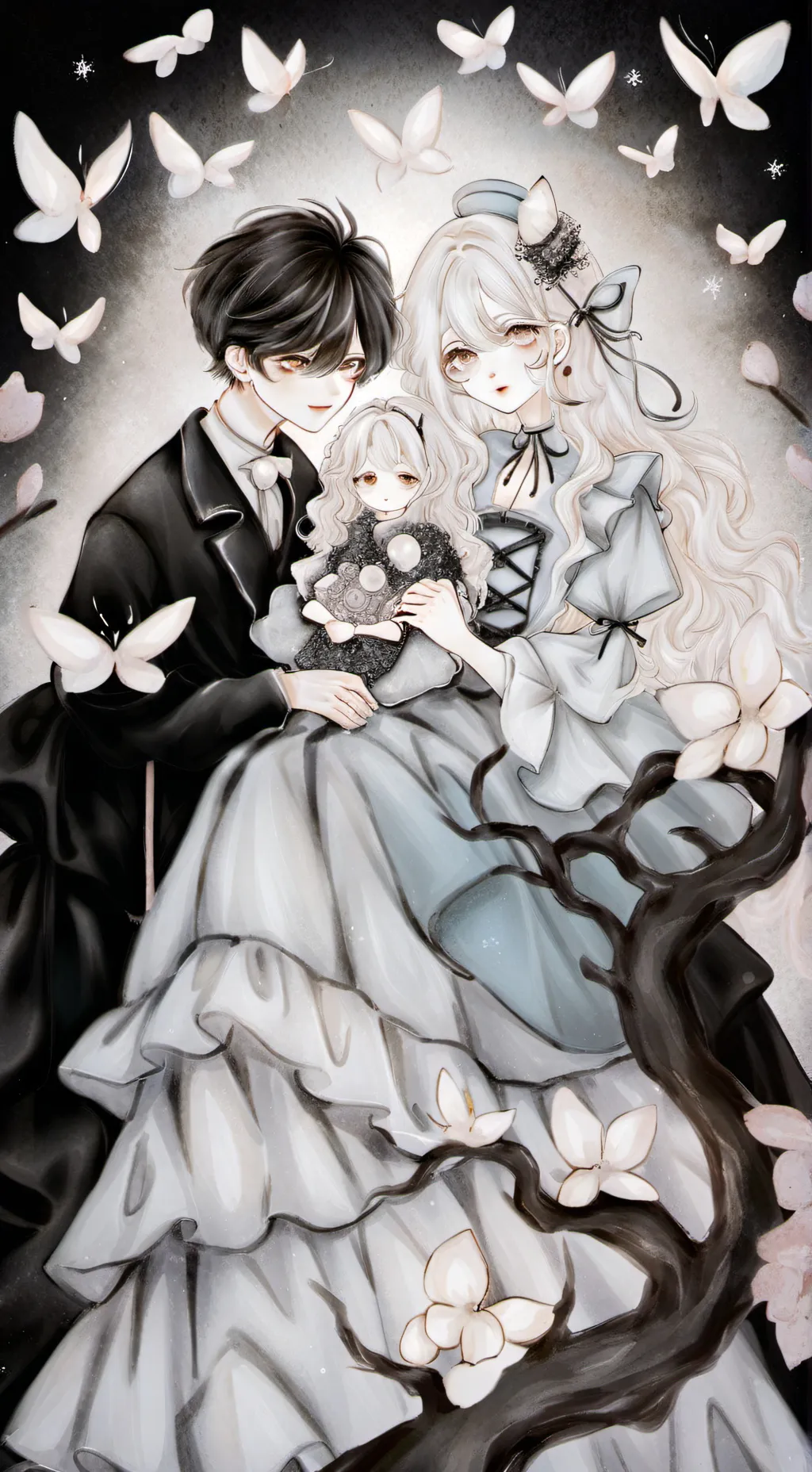 ai character: demonio y angel  background