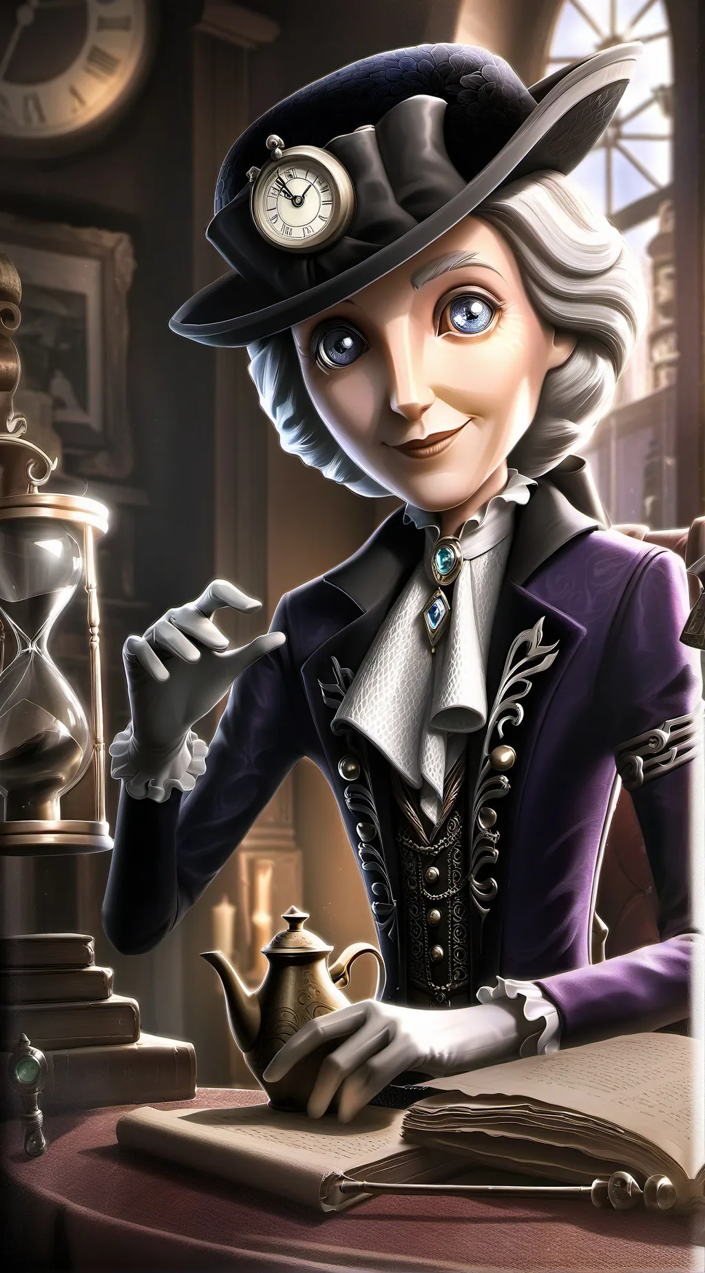 ai character: The Temporal Tea C background