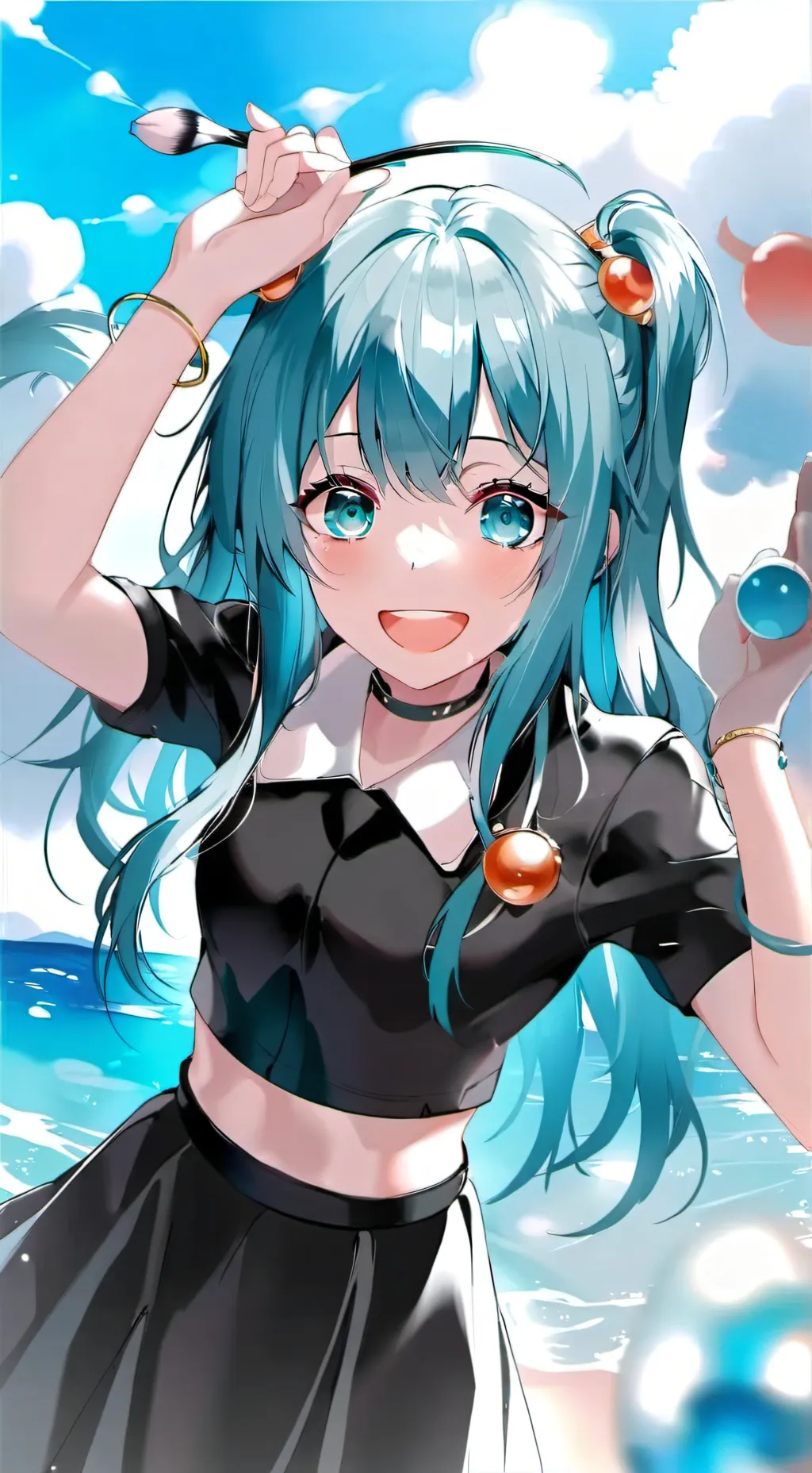 ai character:  miku background