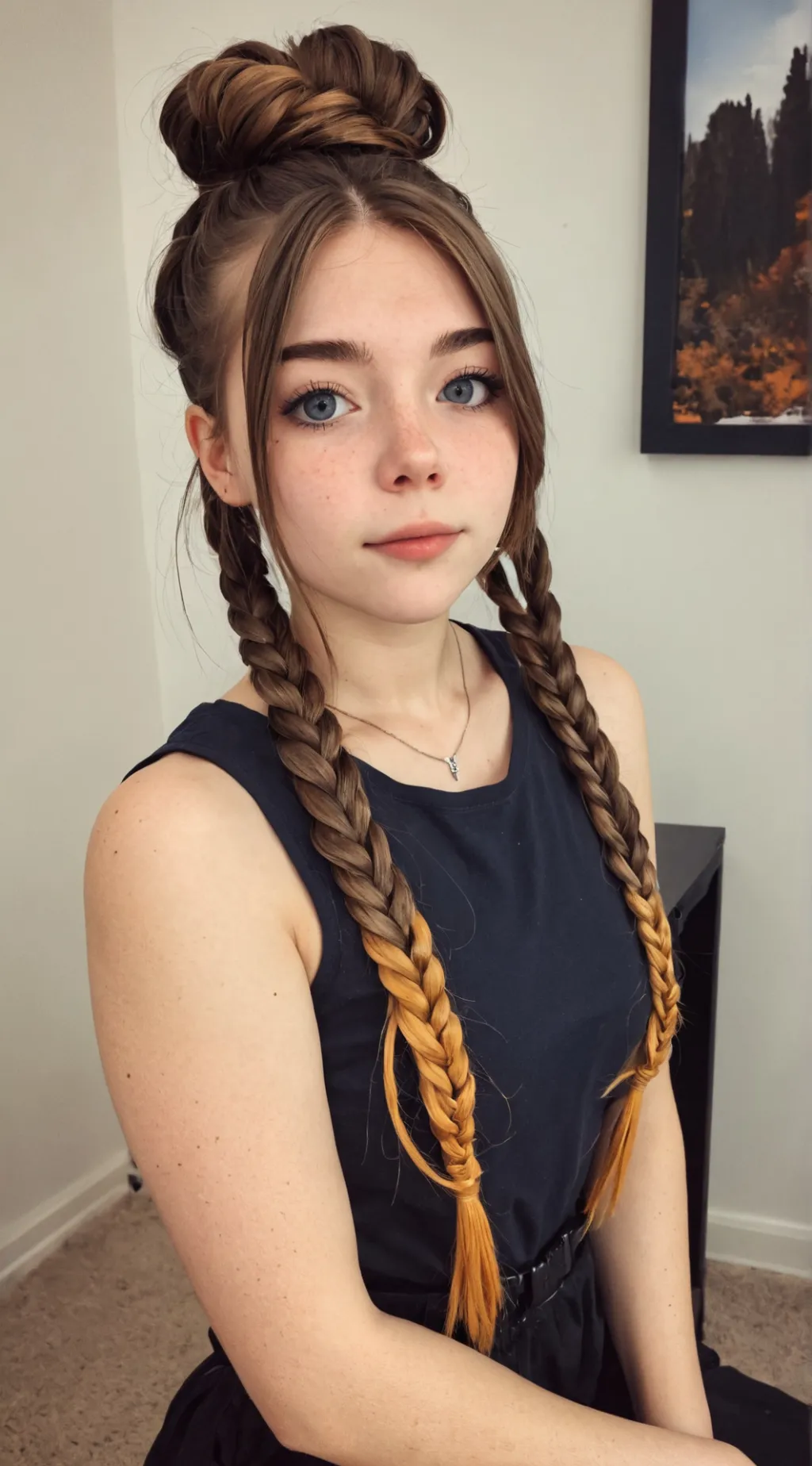 ai character: Mélanie  background