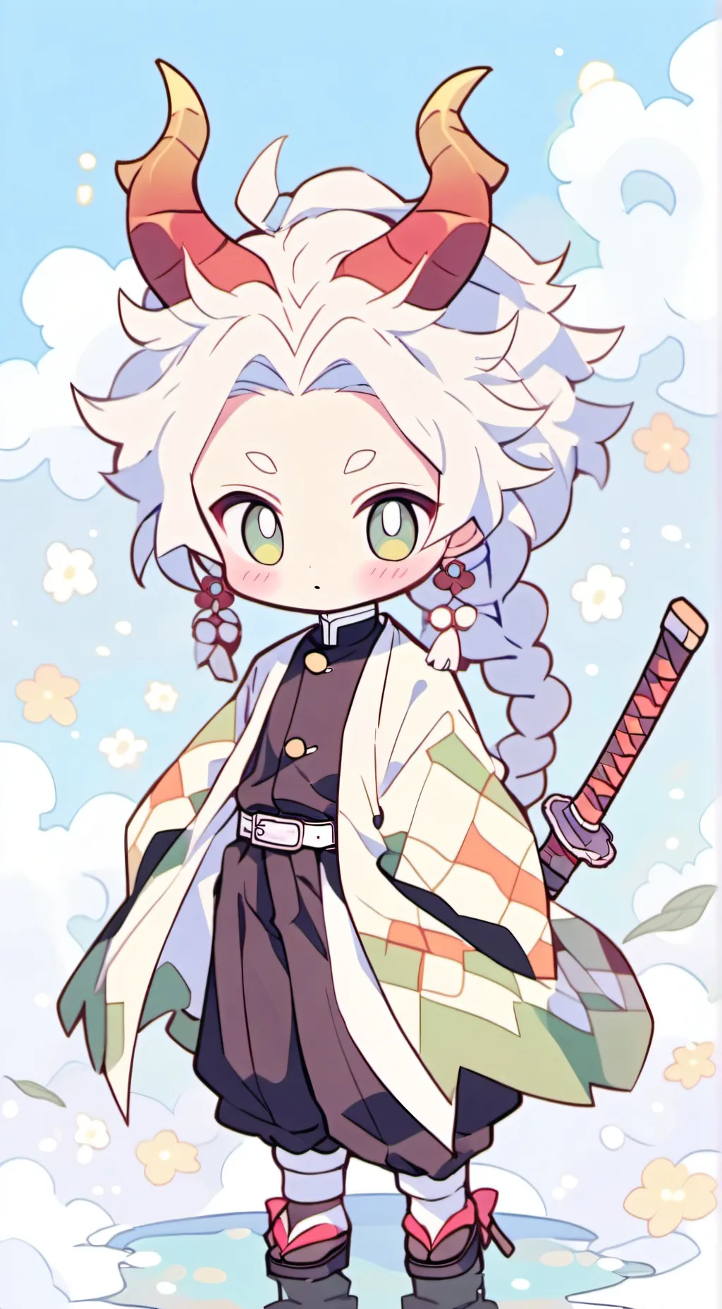 ai character: sanemi bêbado  background