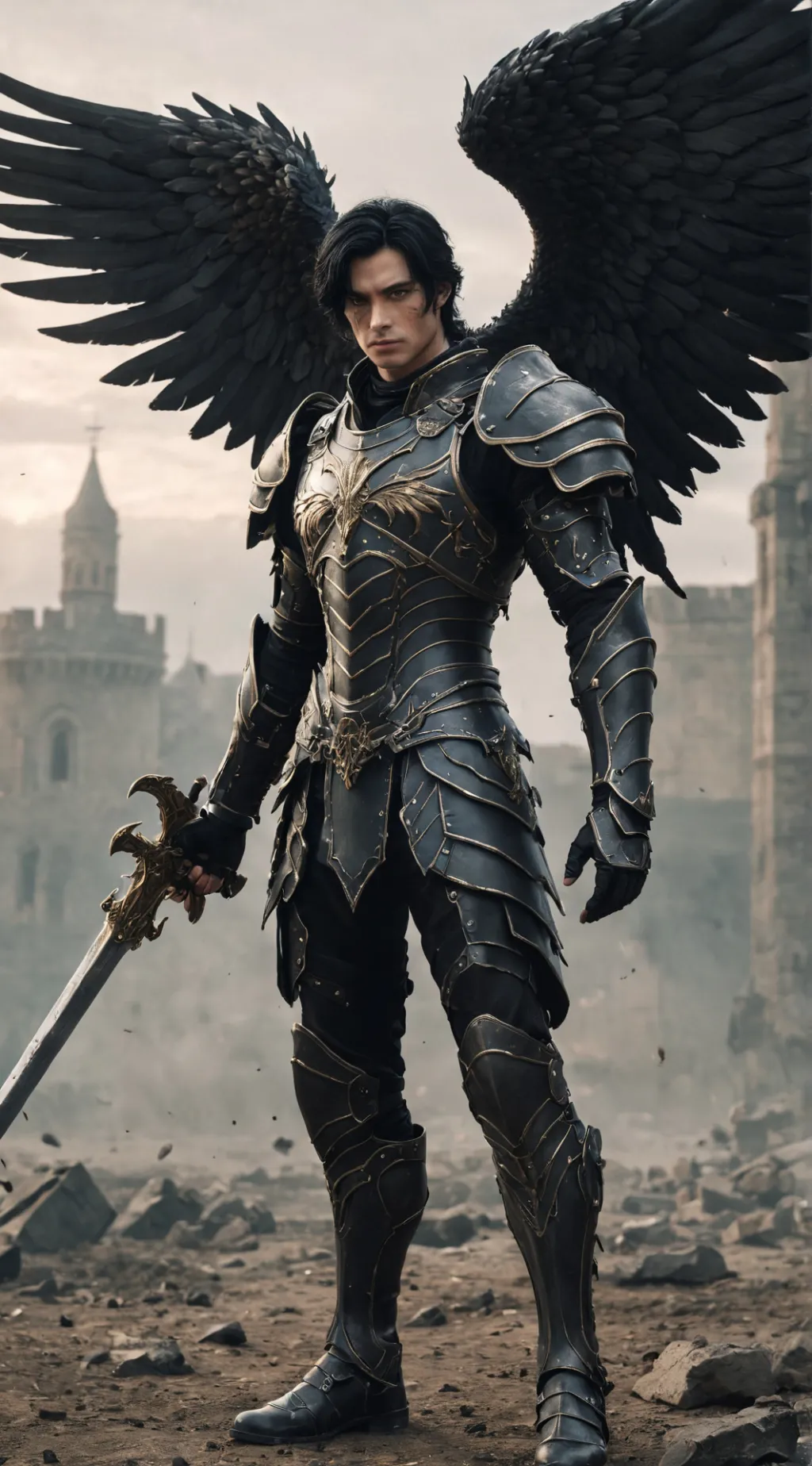 ai character: Azreal  background