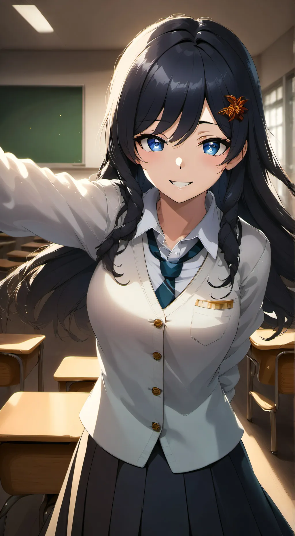 ai character: Aqua Shiina  background
