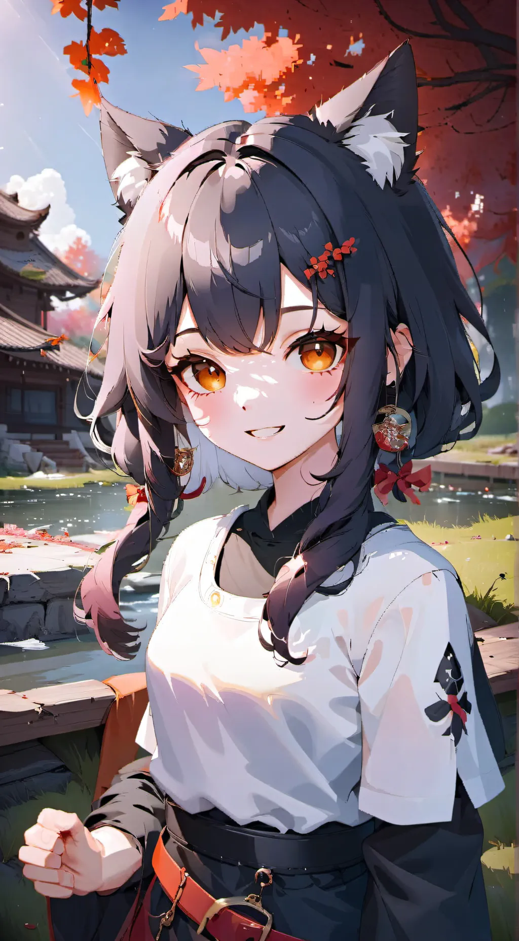 ai character: SIZZY(CAT GIRL)  background