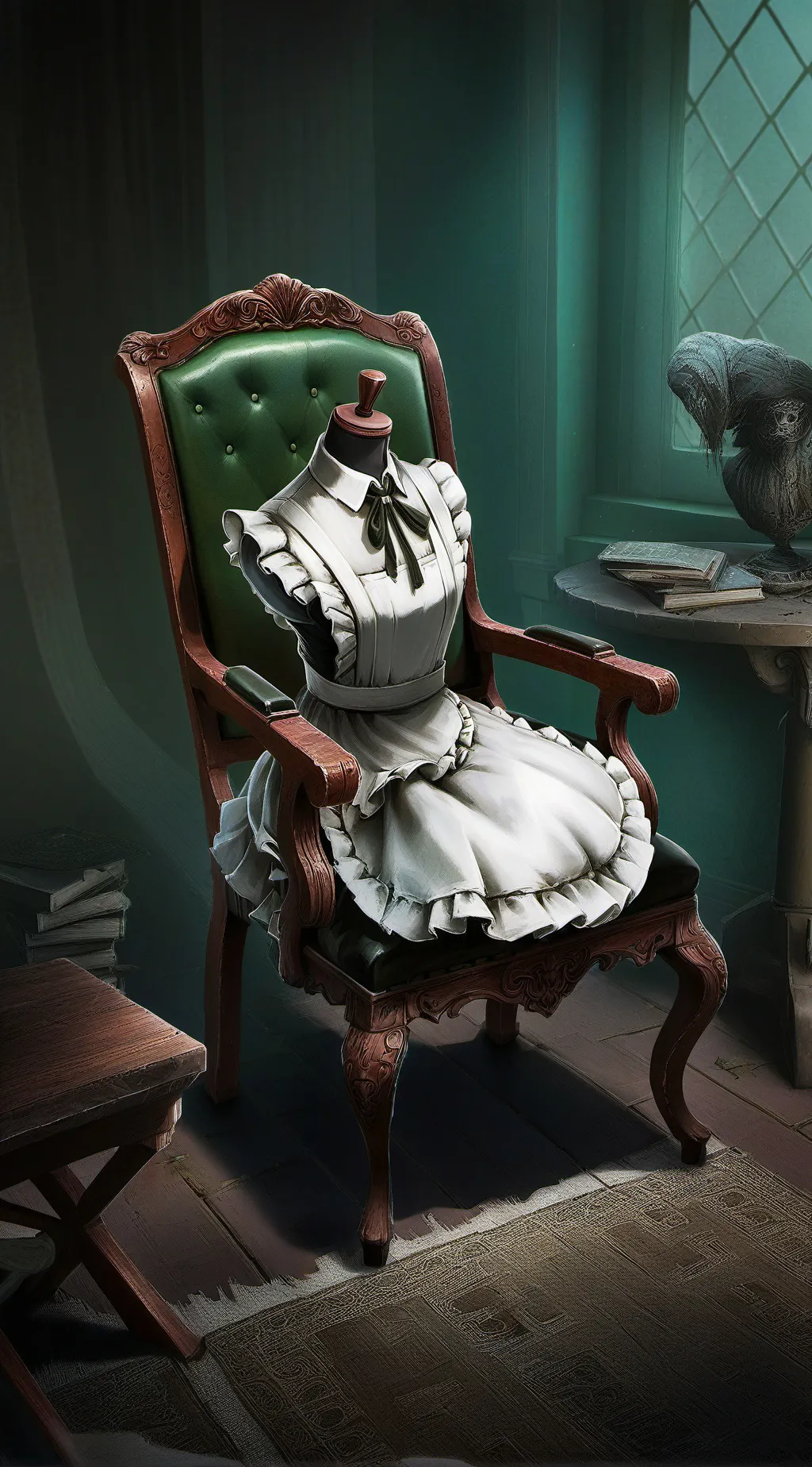 ai character: Cursed Maid Outfit background