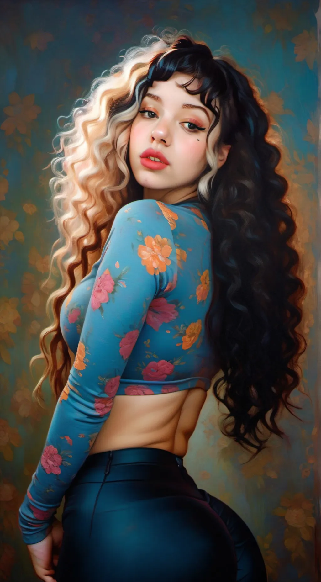 ai character: Ariana Grande  background