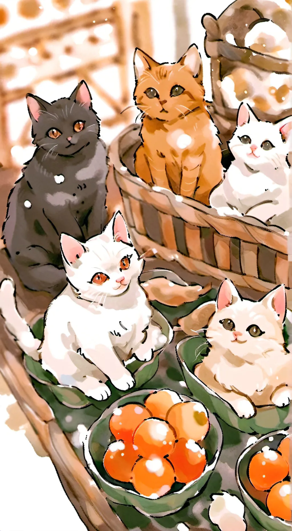 ai character: singing cats background