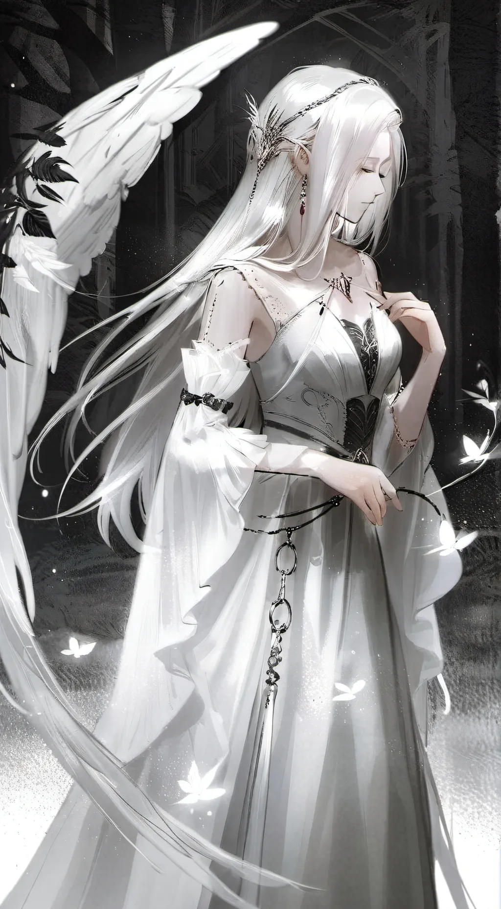 ai character: Fairy from skull background