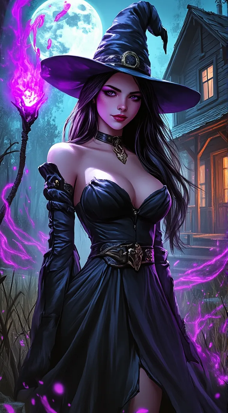 ai character: Morgana Hallows background