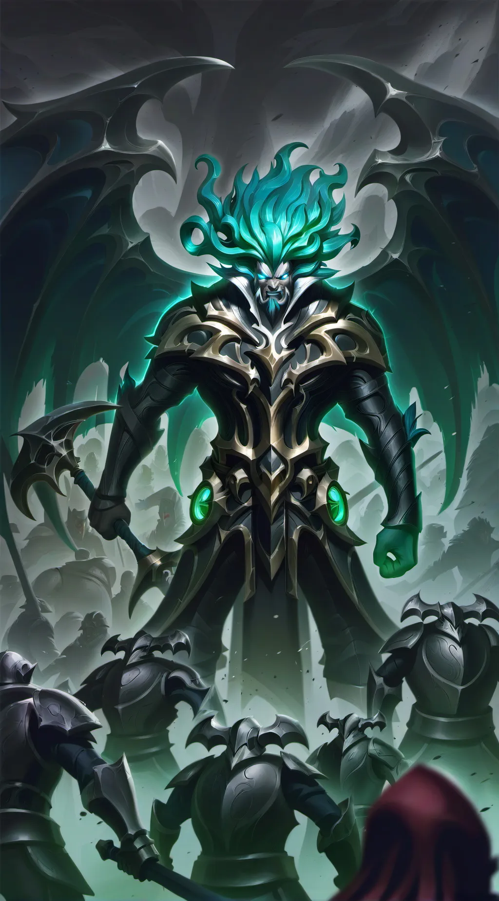 ai character: demonio dragón  background