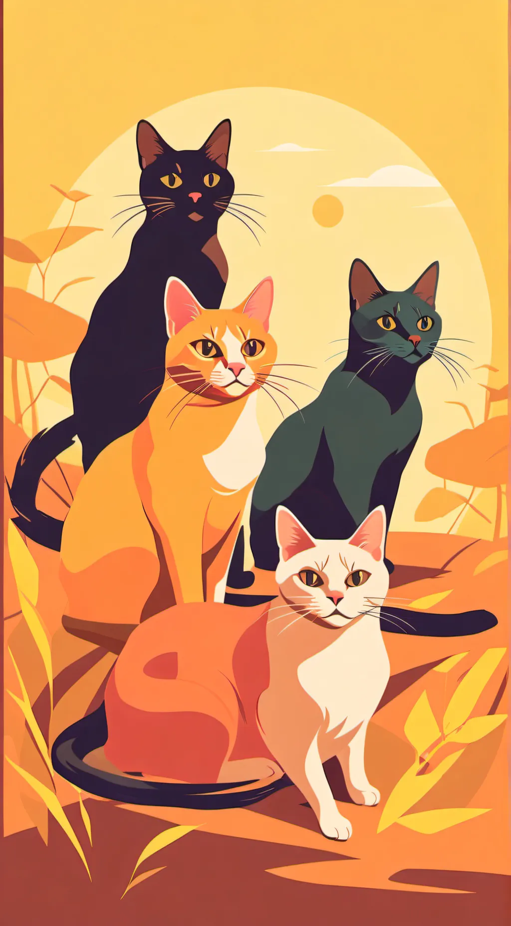 ai character: cats only world background