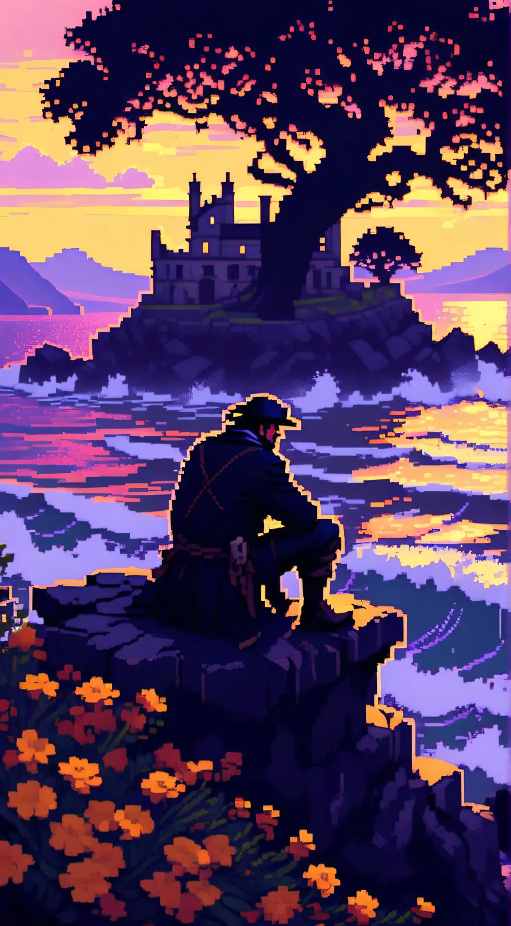 ai character: old pirate  background
