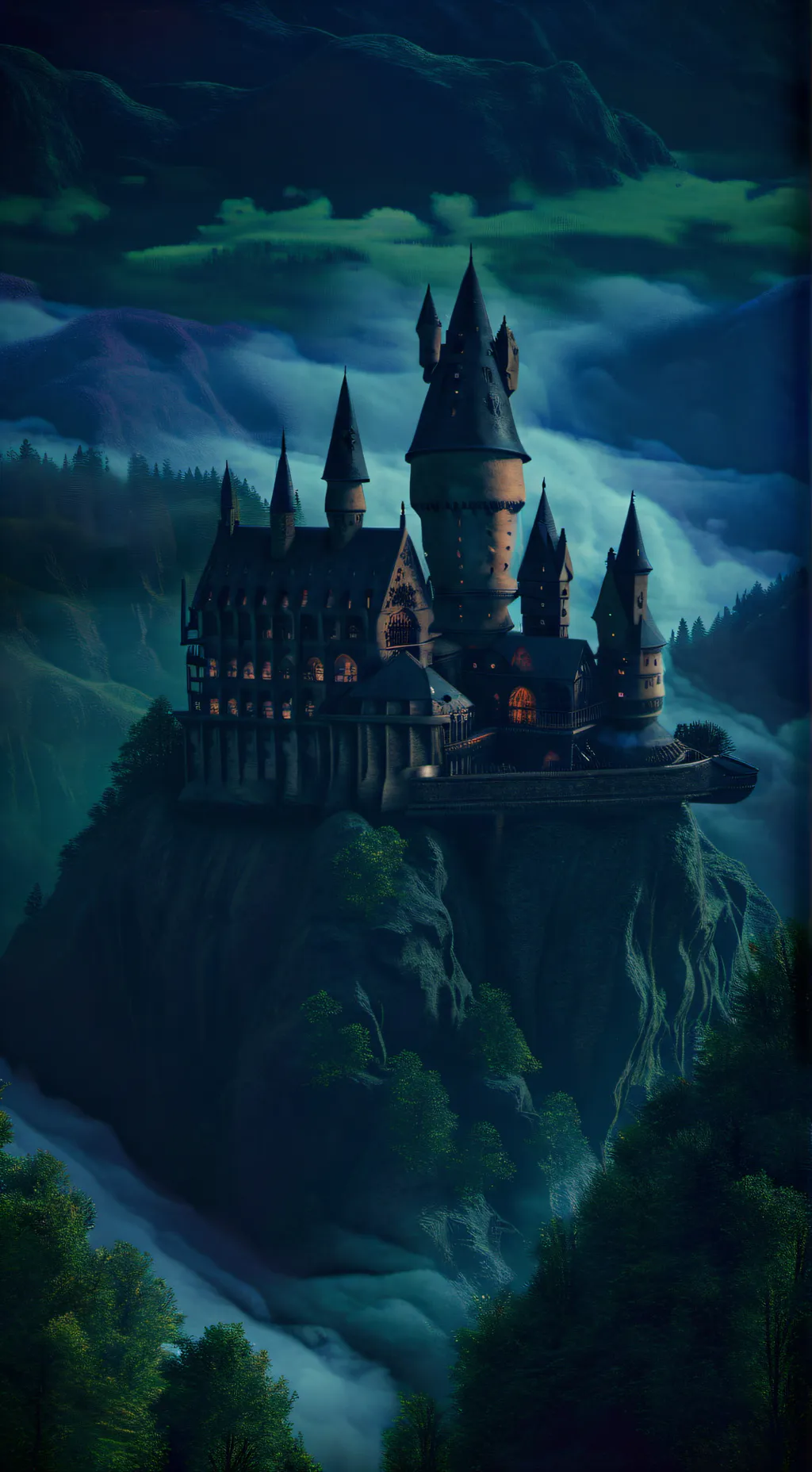 ai character: Hogwarts  background