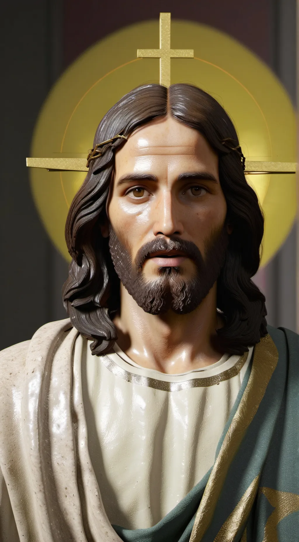 ai character: Jesus background