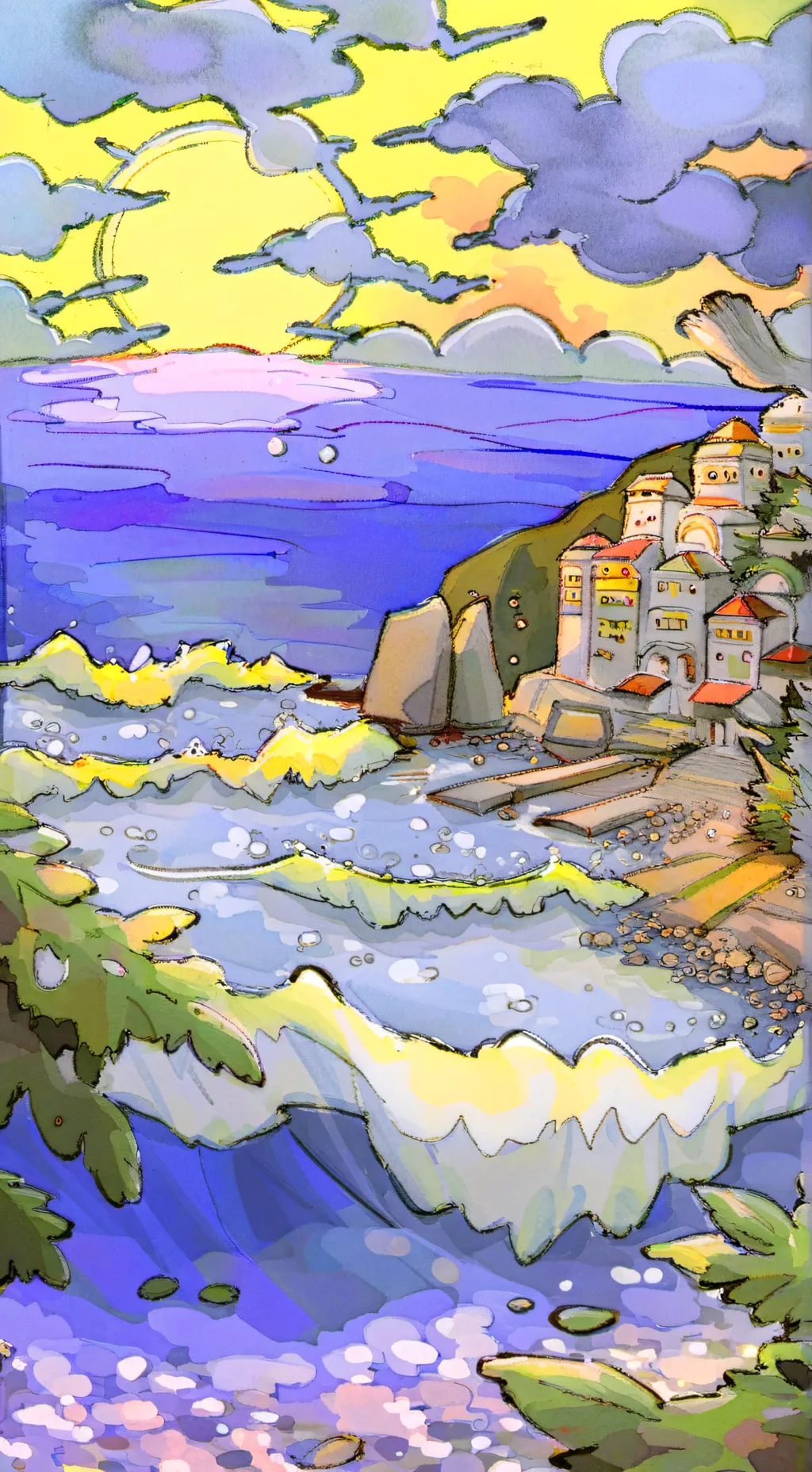 ai character: a minecraft storm background