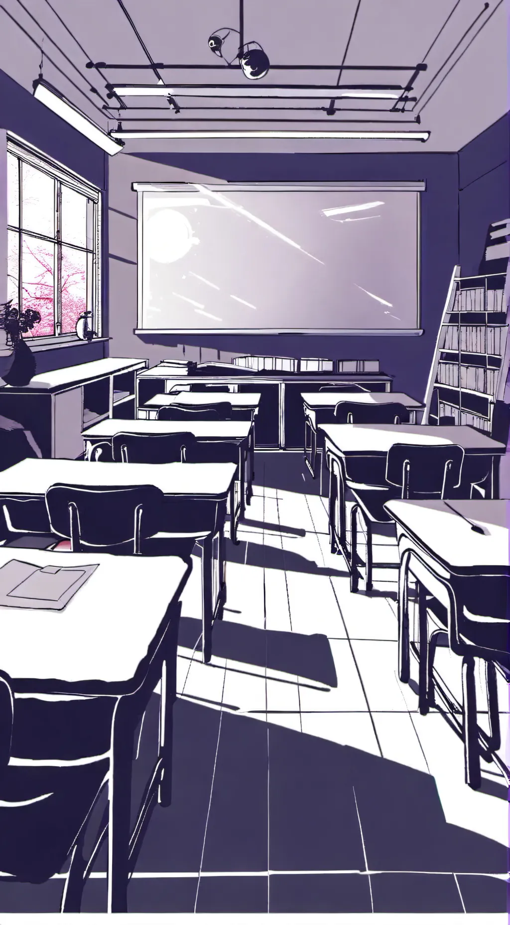 ai character: classroom yourenew background