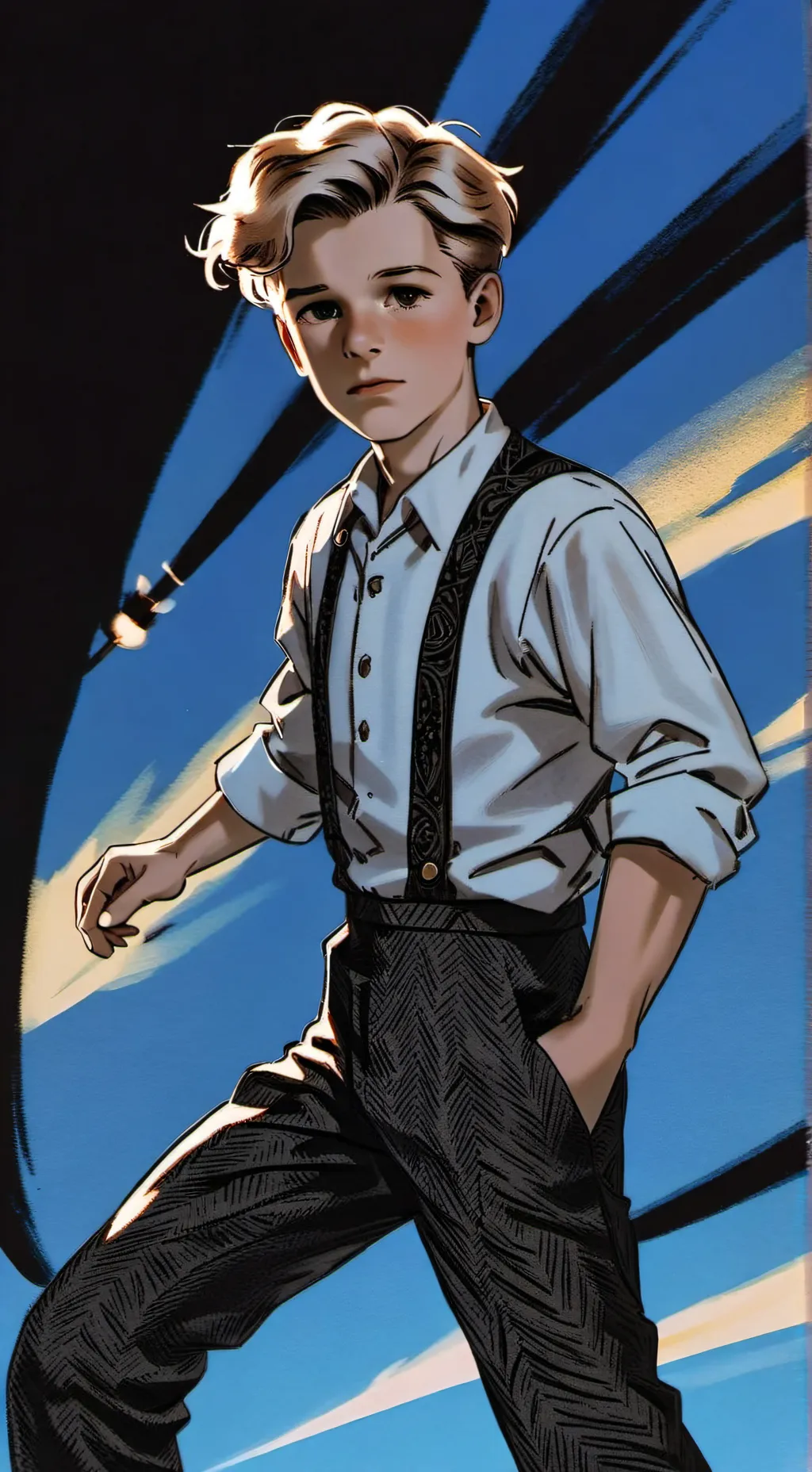 ai character: Bryce.  background
