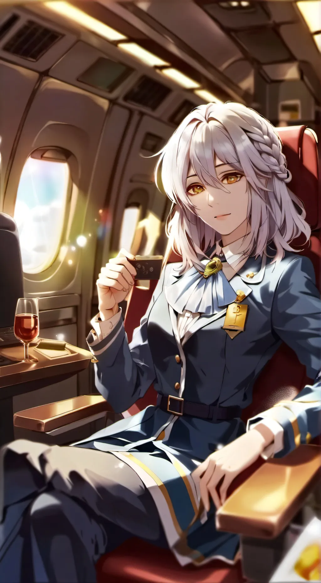 ai character: JJK airoplane! background