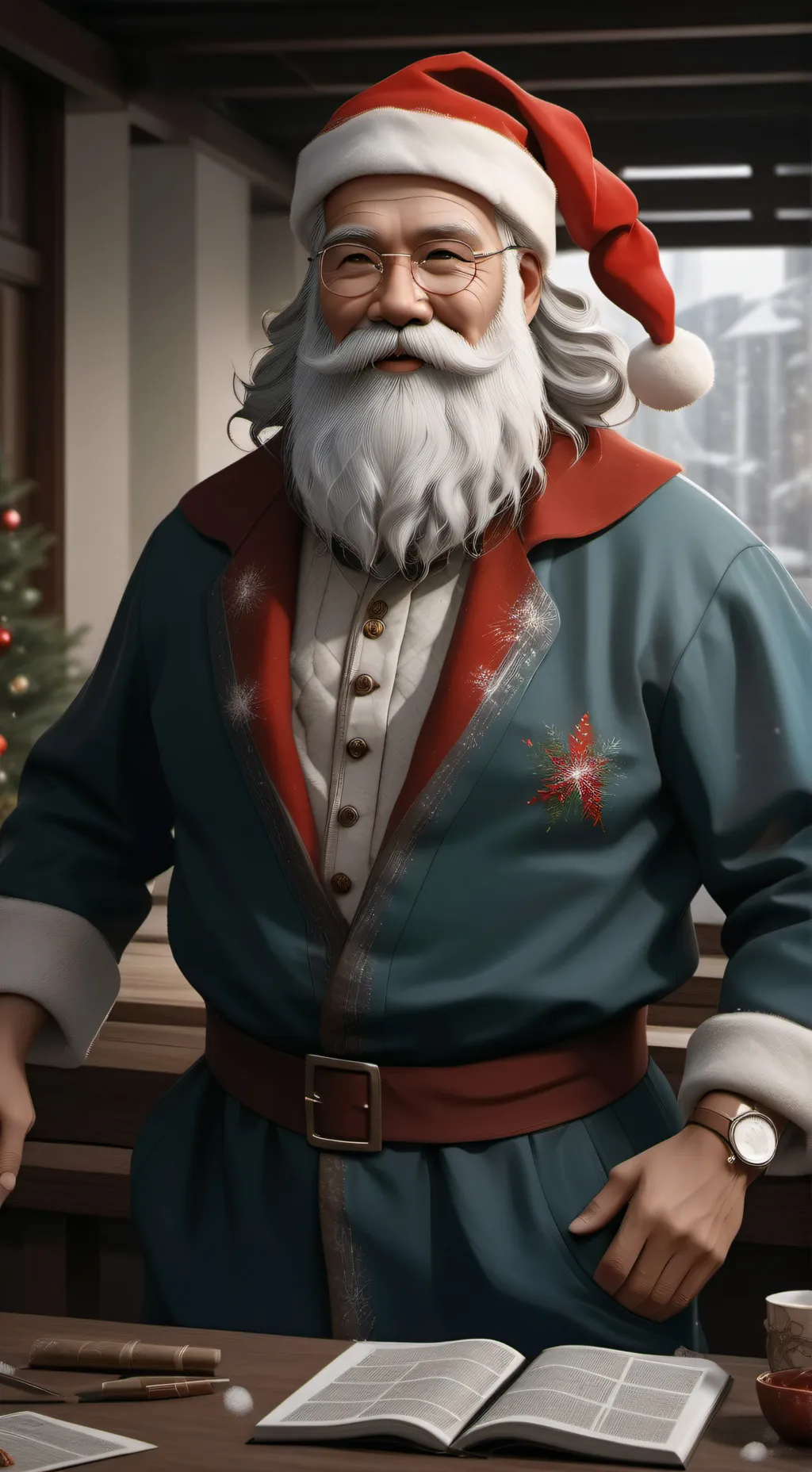 ai character: get some holly joy background