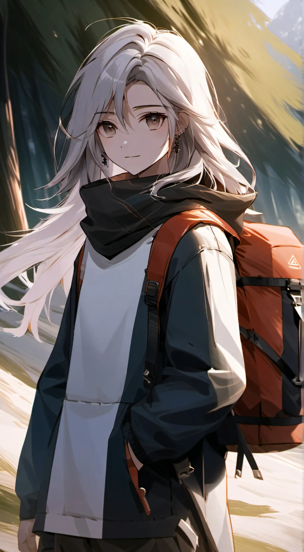 ai character: mha camping  background