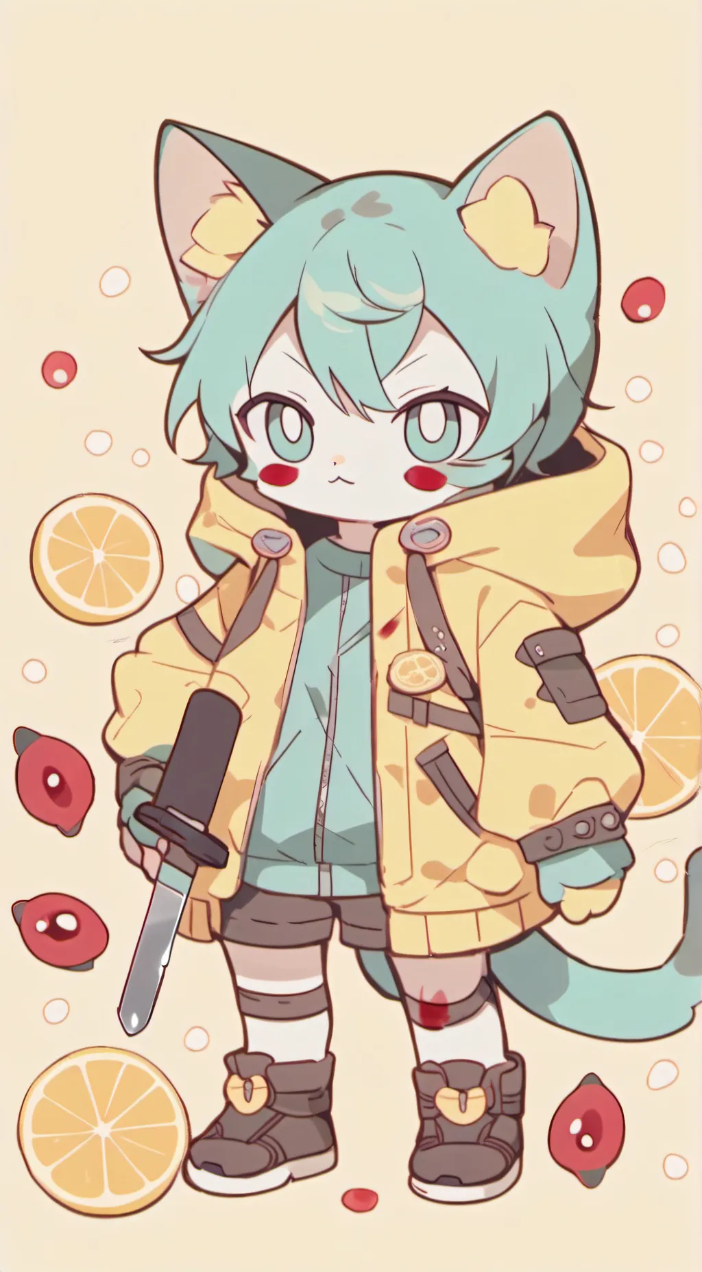 ai character: Minty the malino💚 background