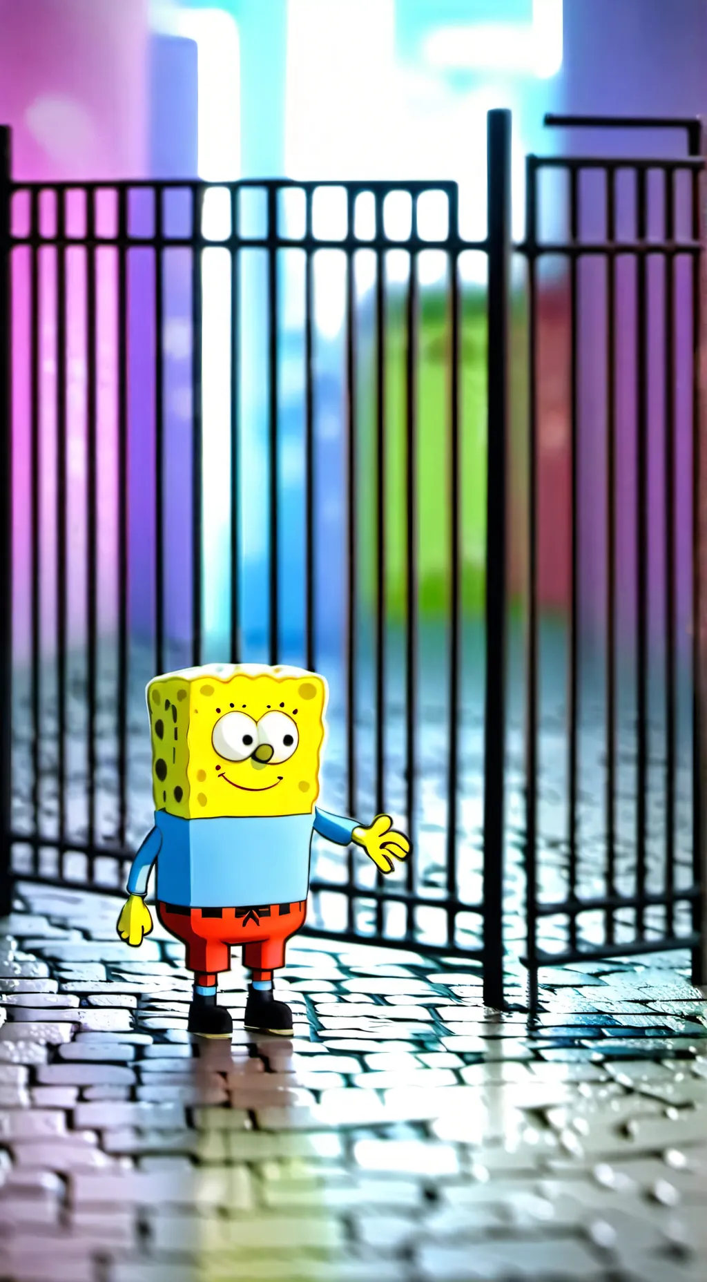 ai character: sponge bob background