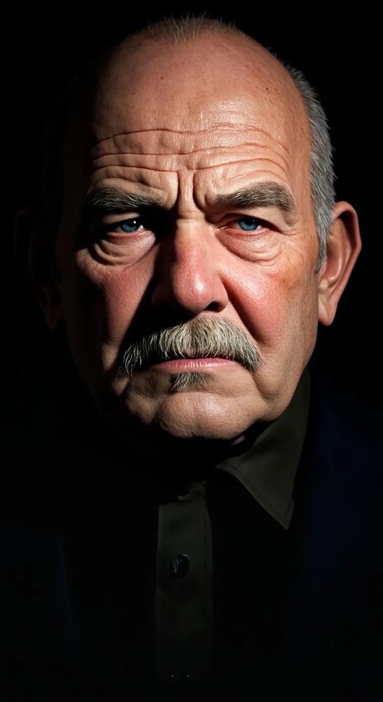 ai character: sus old man  background