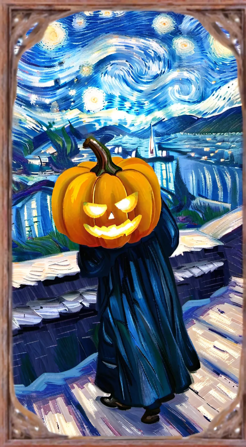 ai character: Halloween delema background