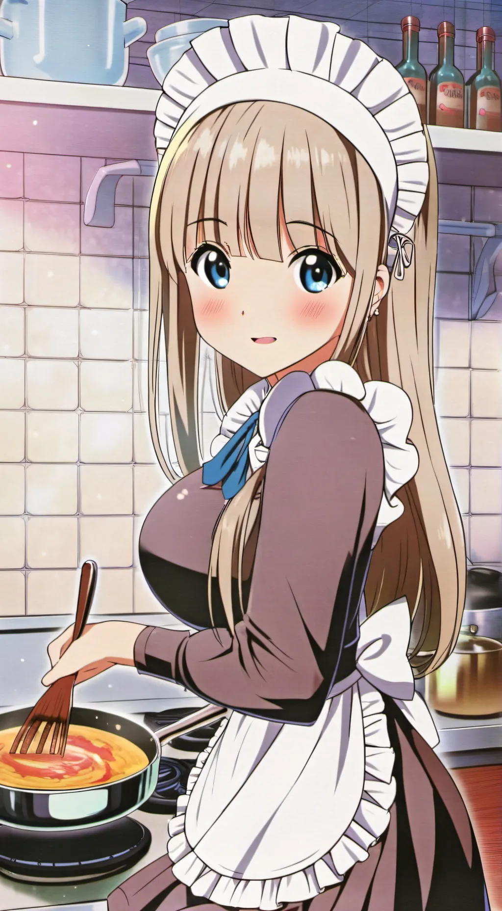 ai character: Cream background