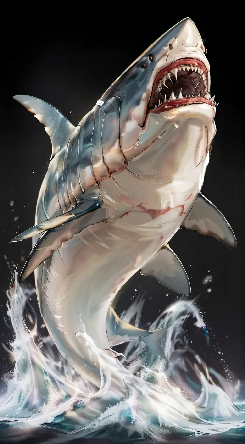 ai character: Mega shark  background