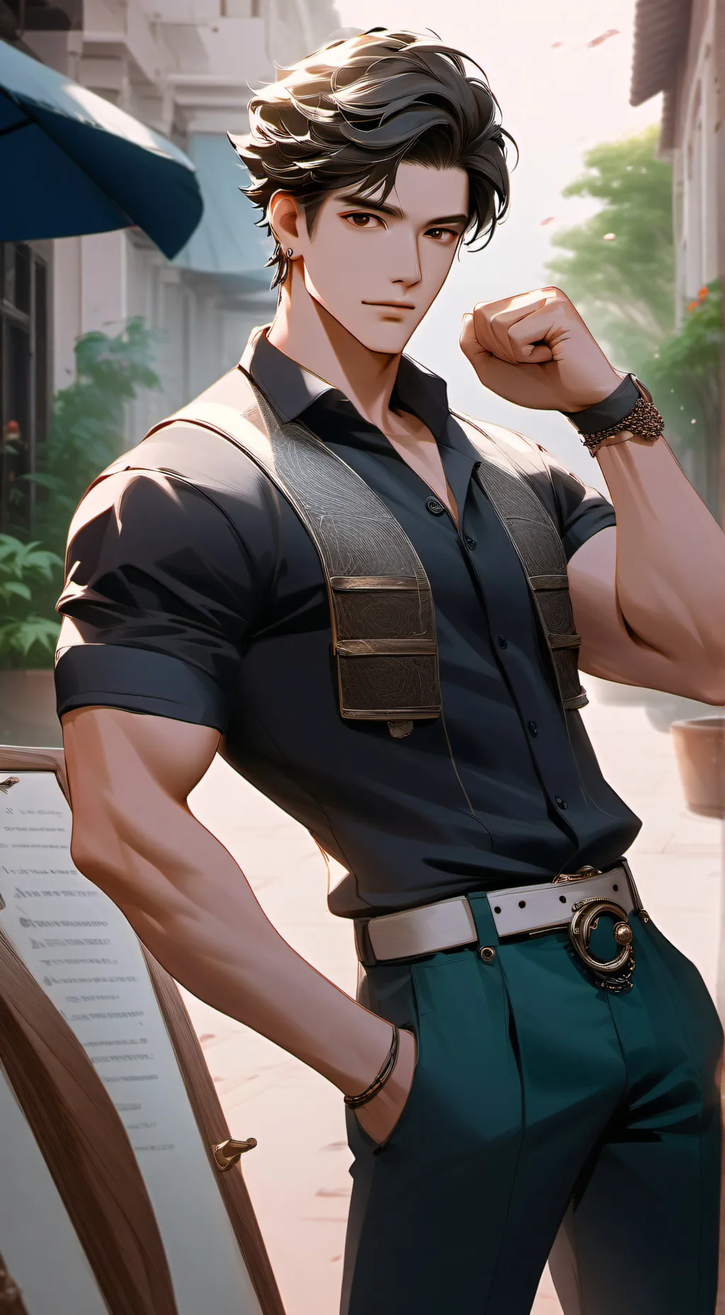 ai character: Theo background