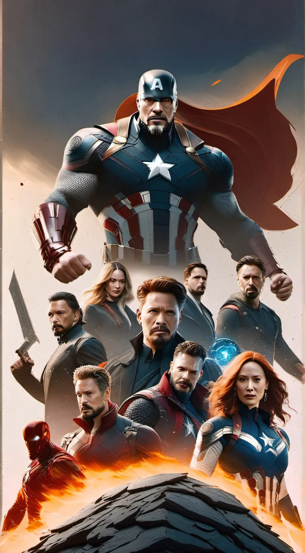 ai character: Avengers background