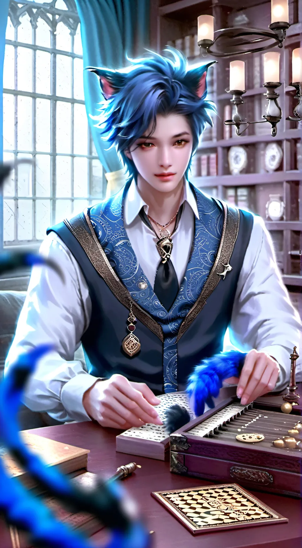 ai character: Adrian  background