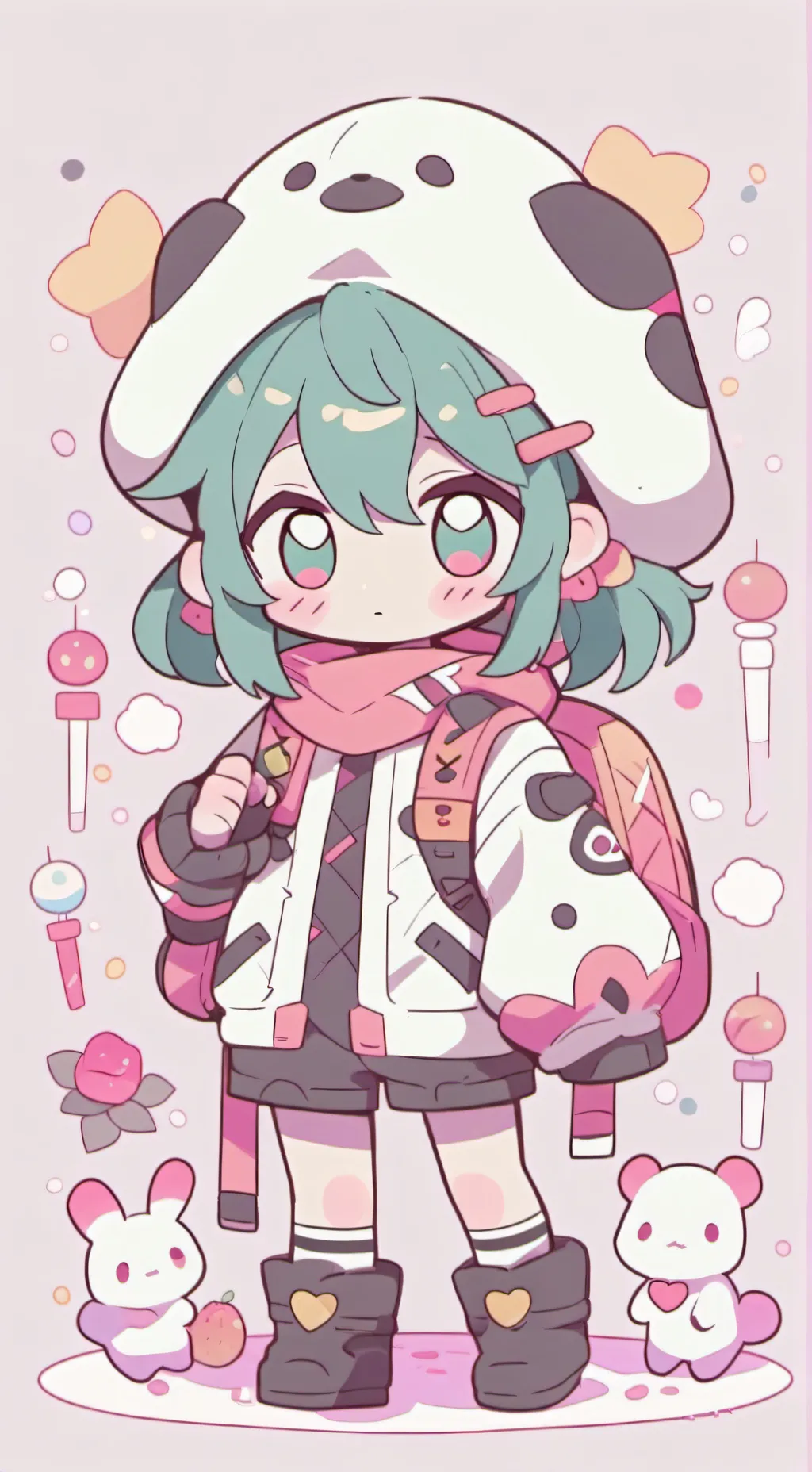 ai character: cuadrado y circulo background