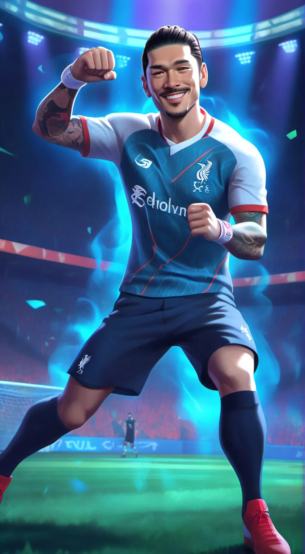 ai character: Darwin Núñez  background