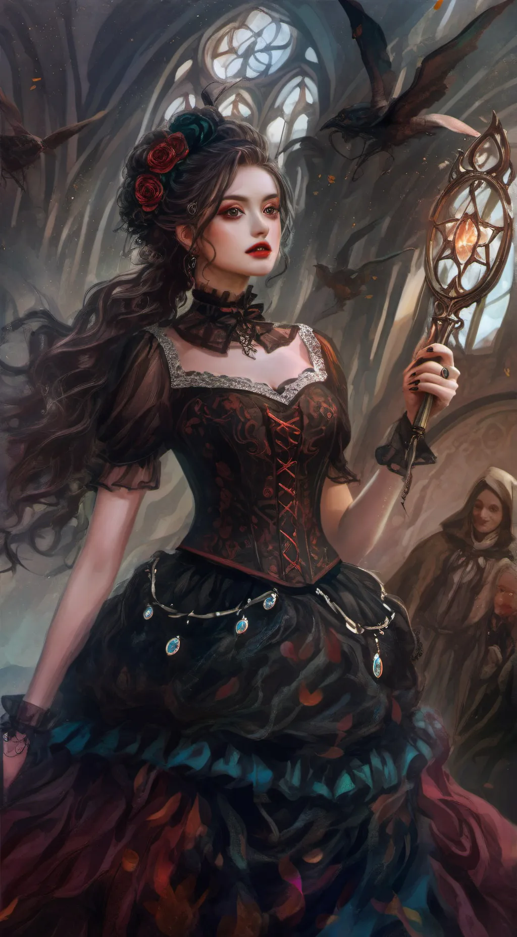 ai character: Vampire queen ￼ background
