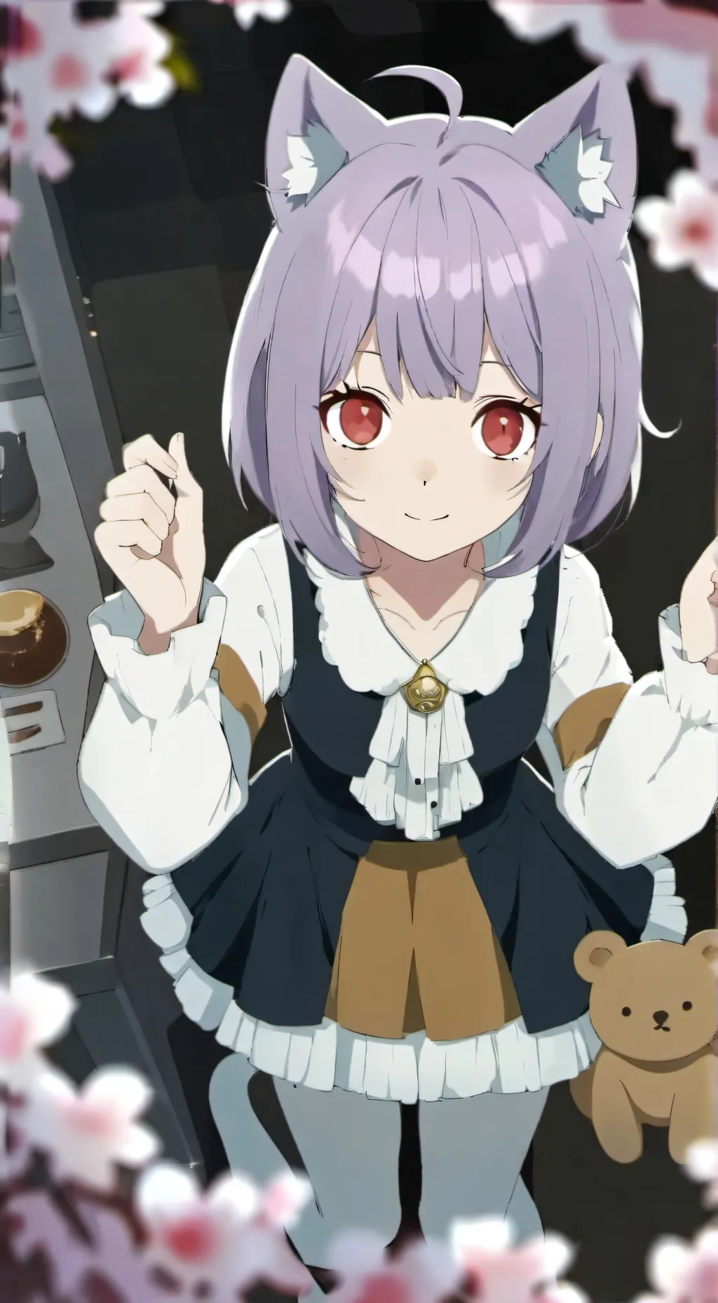 ai character: Neko cat girl background