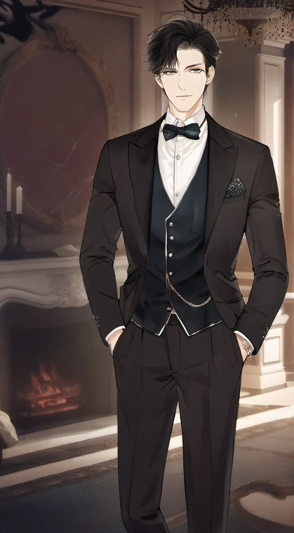 ai character: Damein  background