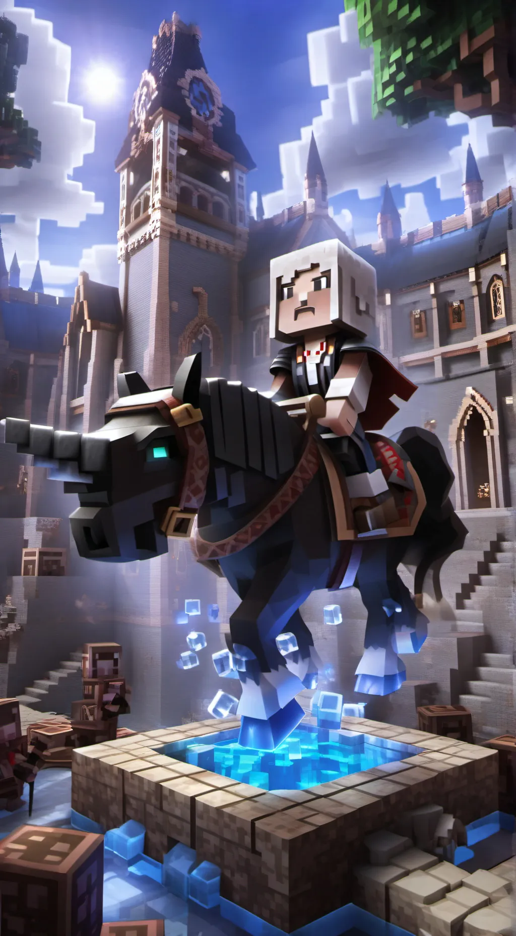 ai character: a minecraft movie background