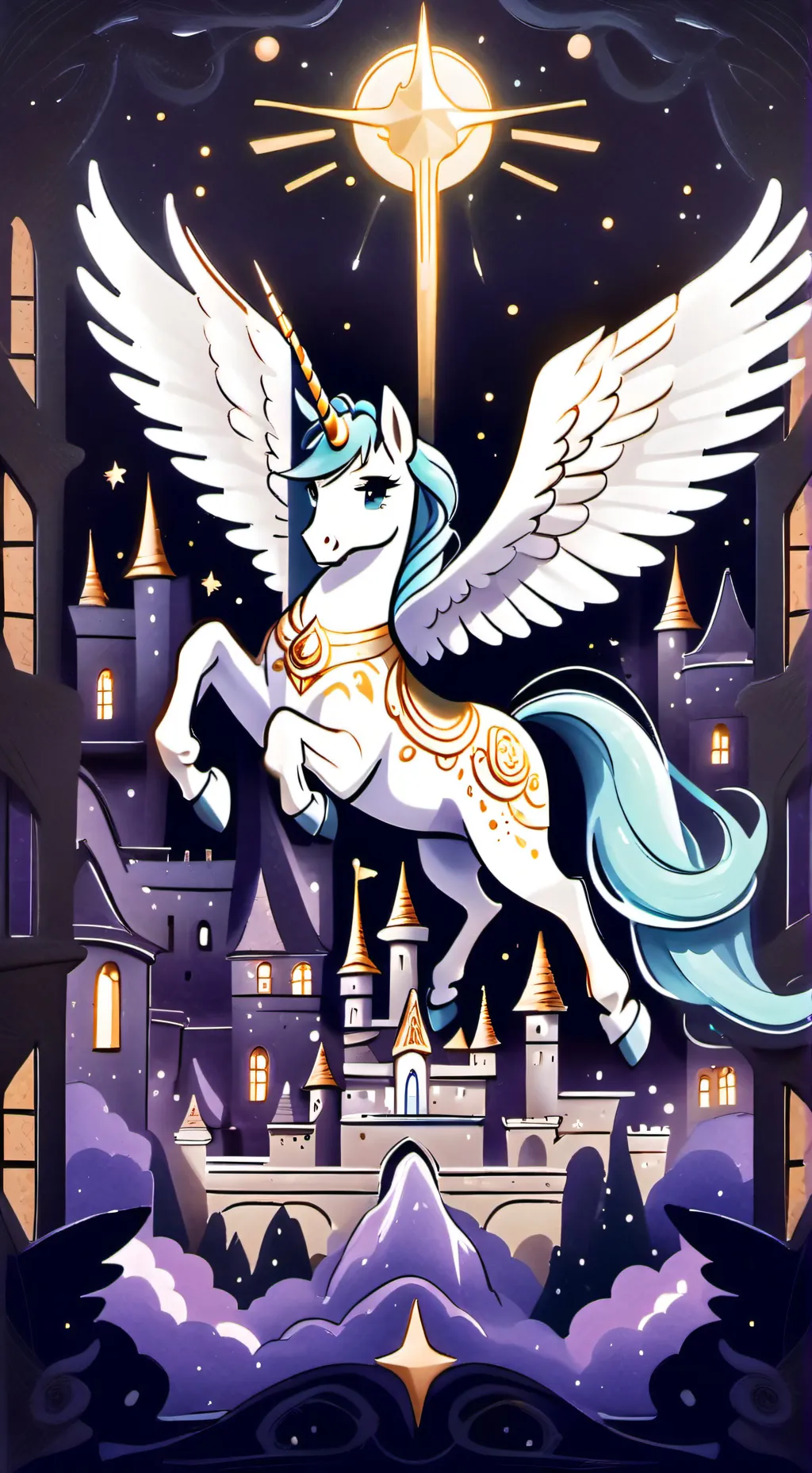 ai character: Princess Celestia background