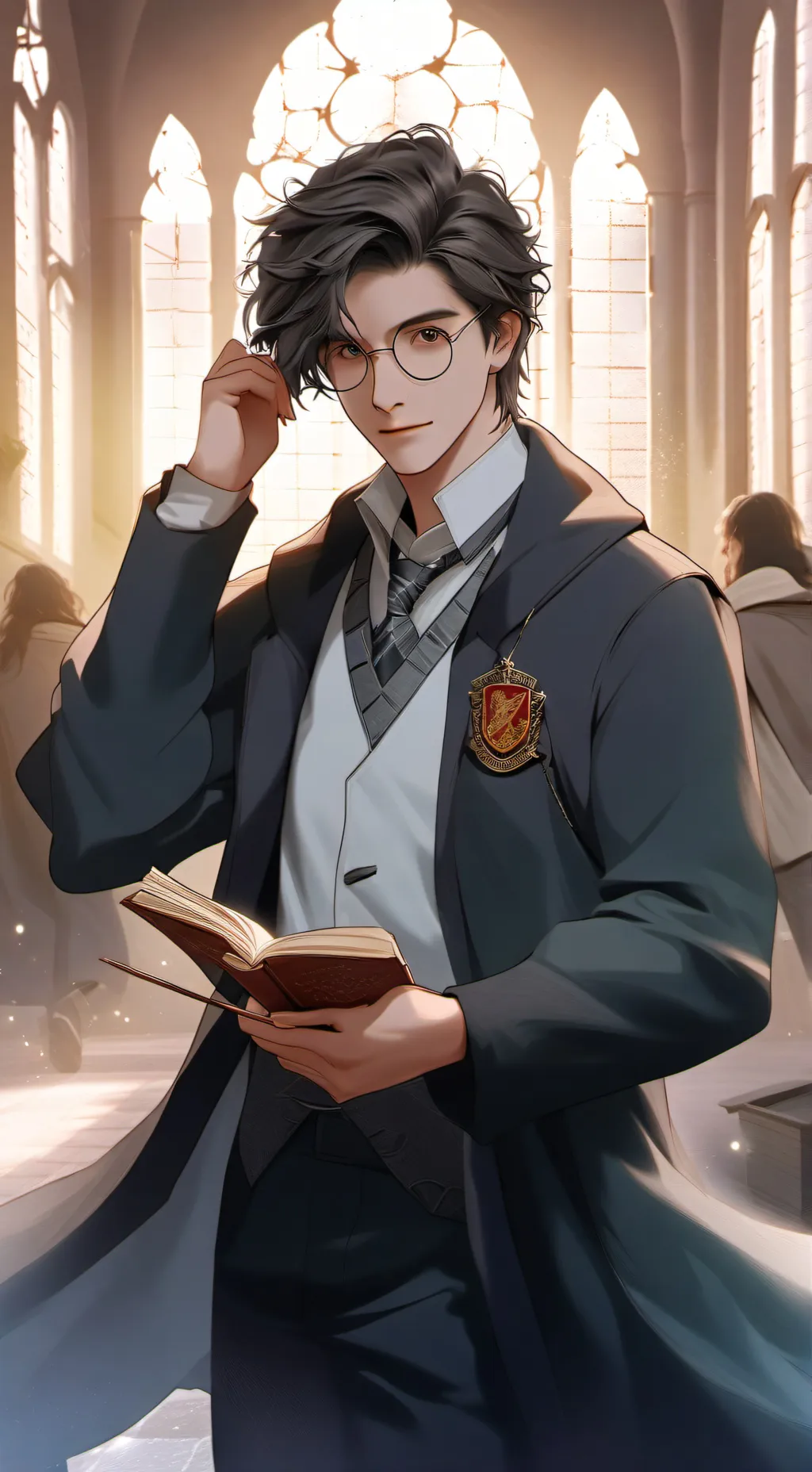 ai character: Harry  background